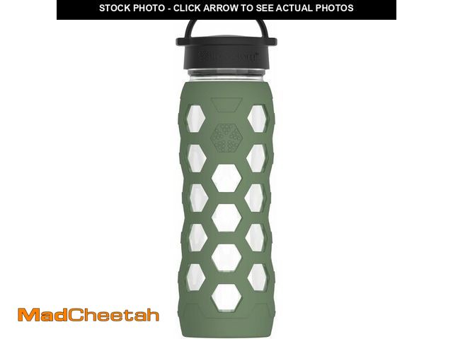 Lot 74-13951797 - LIFEFACTORY 22oz Bottle Classic Cap Hex Olive - UNUSED