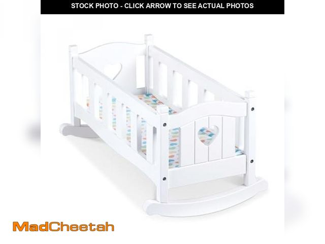 Lot 74-12399967 - Melissa &amp; Doug Mine to Love Wooden Play Cradle for Dolls, Stuffed Animals - White - UNUSED