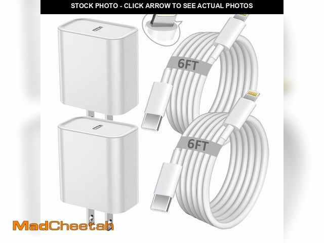 Lot 74-14148860 - iPhone Fast Charger, iPhone Charger Fast Charging 2Pack PD 6FT Type C Quick USB C to Lightning Cable...