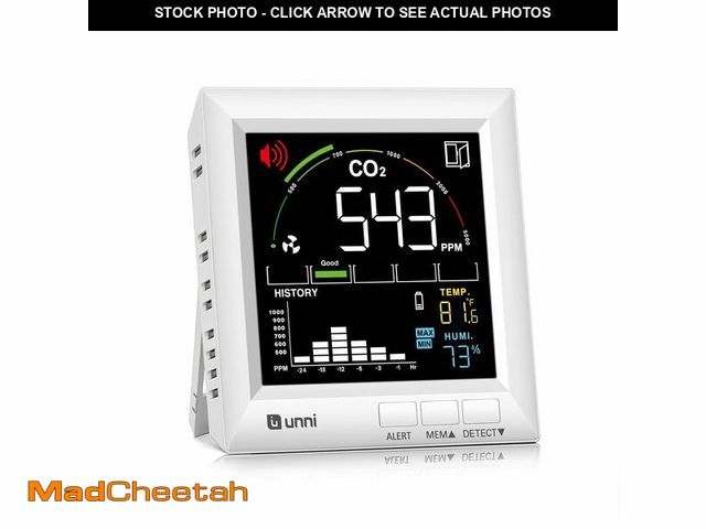 Lot 74-14481978 - U UNNI CO2 Monitor for Home, 3 Adjustable Volume for Alerts &amp; 3 Adjustable Backlight, Photoacous...