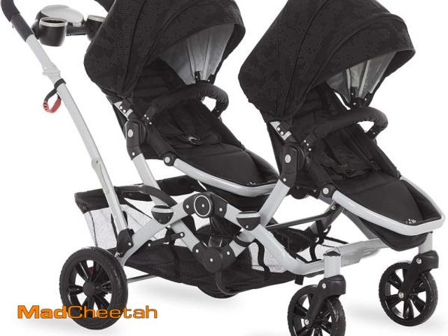 Lot 74-12367415 - Dream On Me Track Tandem Double Umbrella Stroller in Black, Lightweight Double Stroller for Infant a...