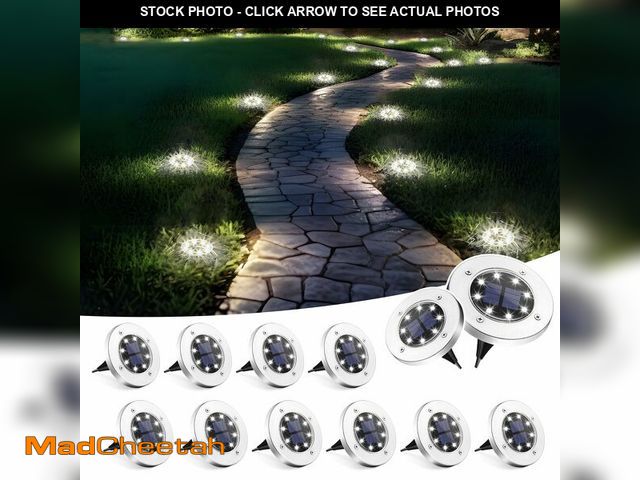 Lot 74-12717249 - SOLPEX Solar Lights Outdoor Waterproof, 12 Pack Solar Ground Lights, Solar Garden Lights Landscape L...