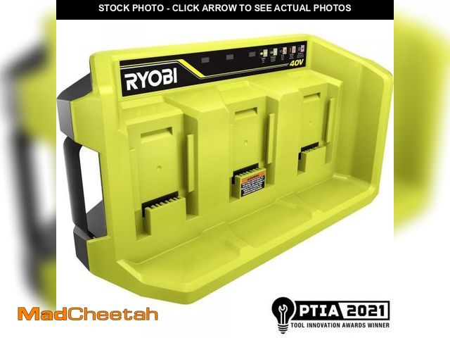 Lot 74-12401485 - RYOBI 40V 3-Port Sequential Fast Charger - USED