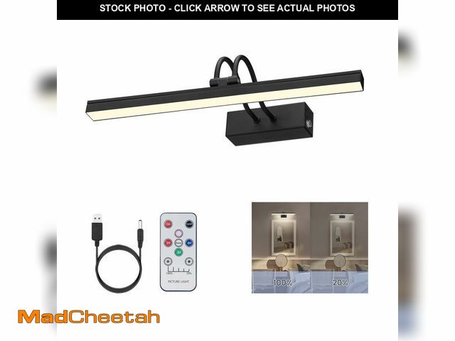 Lot 74-13543200 - FUNCHDAY Picture Light Rechargeable, Wireless Picture Lights for Wall with Remote, 280LM Dimmable Ti...
