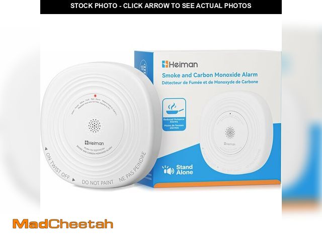 Lot 74-14588806 - Heiman Smoke Detector Carbon Monoxide Detector Combo 10-Year Sealed Battery - UNUSED