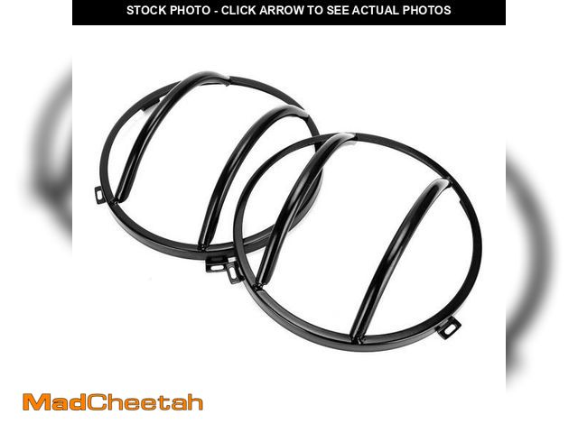 Lot 74-11547835 - Car Headlamp Lampshade, Iron Headlight Lampshade Light Cover Protector Fits for TJ 97-06, Black - UN...