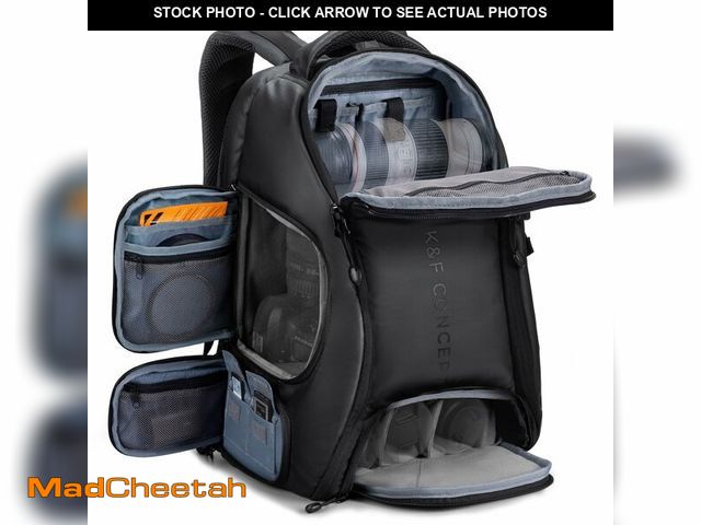 Lot 74-14210231 - K&amp;F CONCEPT Camera Backpack,25L Large Capacity Camera Bag for Photographers with Raincover and 1...