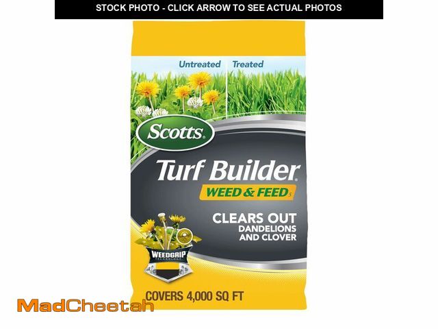 Lot 74-13954168 - Scotts Turf Builder Weed and Feed5 - Weed Killer Plus Lawn Fertilizer, Lawn Weed Killer, Controls Da...