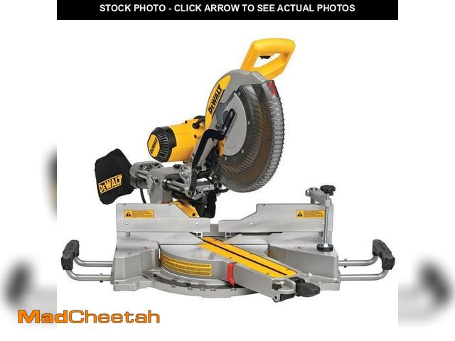 Lot 74-14440434 - DEWALT 15 Amp Corded 12 in. Double Bevel Sliding Compound Miter Saw with XPS technology, Blade Wrenc...