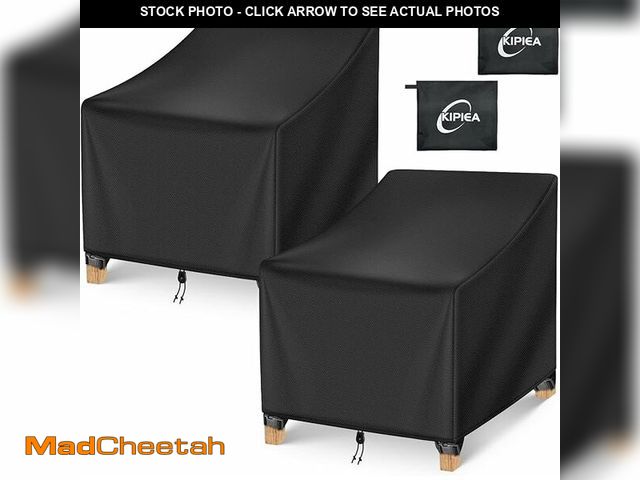 Lot 74-12843131 - (ONE MISSING ) Kipiea Patio Chair Covers Waterproof Winter 2 Pack - Heavy Duty Lawn Outdoor Furnitur...