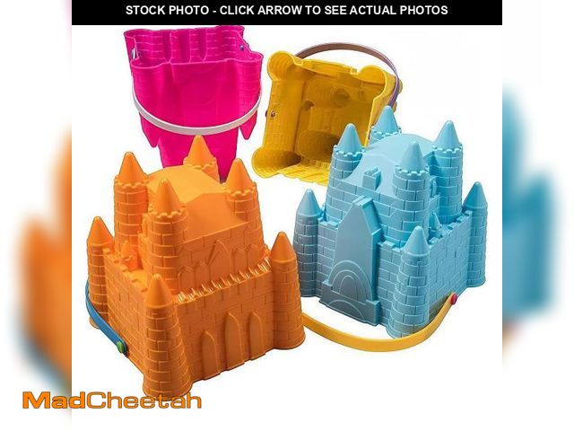 Lot 74-12441938 - Sand Castle Building Kit, Beach Toys, Beach Bucket, Set of 4 Sand Castle Molds for Kids, Gift Toy fo...