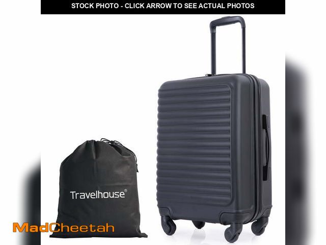 Lot 74-13060083 - Travelhouse Hardshell Carry on Luggage 20" Lightweight Hardside Suitcase with Spinner Wheels.(Black)...