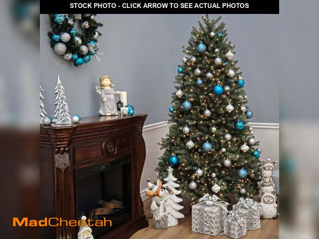 Lot 74-13643353 - National Tree Company 6.5 ft. Pre-Lit Artificial Dunhill Fir Christmas Tree, Blue, Clear Lights, Inc...
