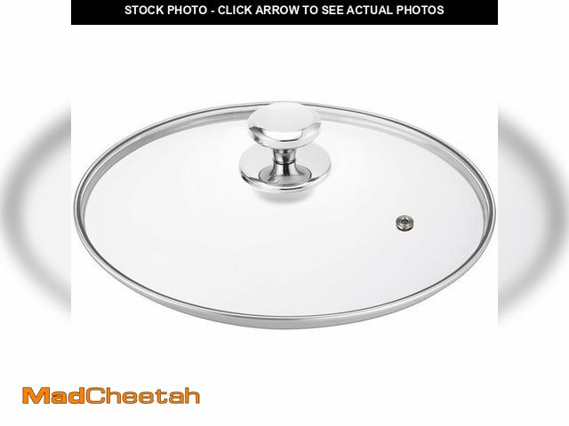 Lot 74-14267608 - Glass Lid for 12.5 Inch Stainelss Steel Cast Iron Skillets Frying Pans, 32cm Tempered Lids for Dutch...