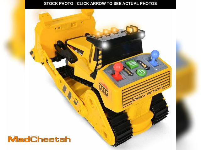 Lot 74-12885143 - Maxx Action 16" Dozer with Joystick Controls, Lights, Construction Sounds, Motorized Movement, and R...