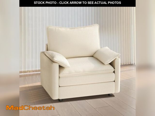 Lot 74-12207073 - Vesgantti Modular Cloud Sofa - Super Soft Chenille Lounge Chair with Supportive Armrests, Contempora...