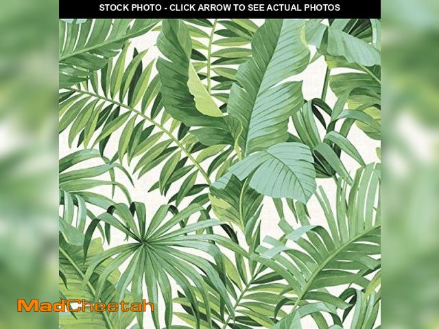 Lot 74-12137919 - NuWallpaper NU2906 Maui Peel &amp; Stick Wallpaper, Green - UNUSED