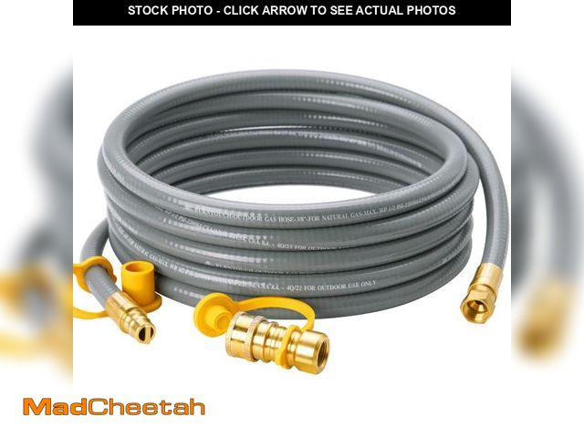 Lot 74-12434096 - CALPOSE 15 Feet 3/8 inch ID Natural Gas Grill Hose with Quick Connect Fittings, Natural Gas Line for...