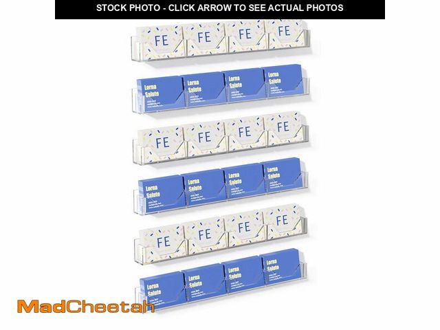 Lot 74-12971985 - FEMELI Acrylic Business Card Holder Wall-Mounted, Adhesive Multi-Pocket Clear Sticker Display, Space...