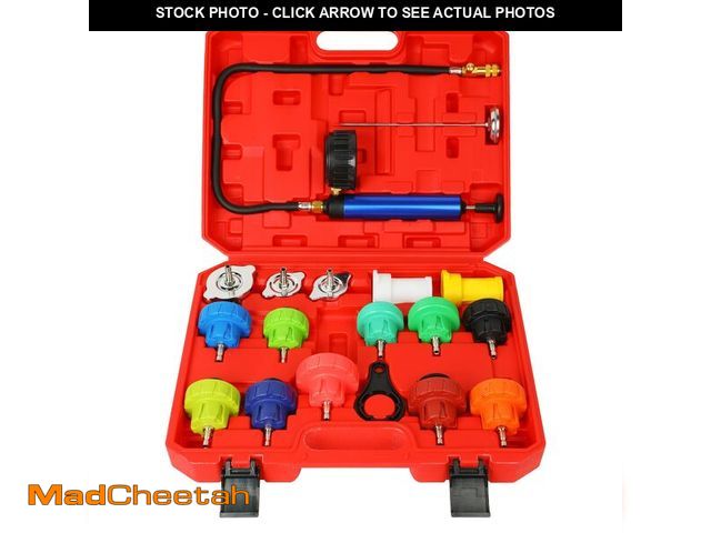 Lot 74-14387410 - ZJERYL GULL 18pcs Cooling System Pressure Tester kit Automotive Radiator Pressure Tester for Motorcy...
