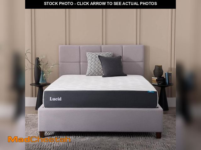 Lot 74-12396797 - LUCID 10 Inch Memory Foam Mattress - Medium Feel - Infused with Bamboo Charcoal and Gel - Bed in a B...