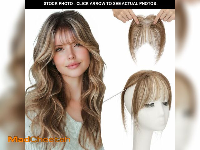 Lot 74-14385788 - TESSHAIR Clip in Bangs, 100% Real Human Hair, Human Hair Clip in Bangs, Wispy HairPieces, No Tangle ...