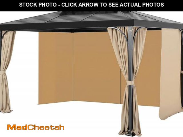Lot 74-12096591 - VEVOR Gazebo Curtains Outdoor, Fit Most 12' x 10' x 6.7' Gazebos, 4-Panel Sidewall Gazebo Privacy Cu...
