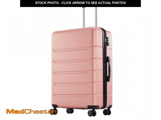 Lot 74-12158631 - edx 24 Inch Hardside Expandable Luggage with Spinner Wheels, Checked-Medium Lightweight Expandable R...