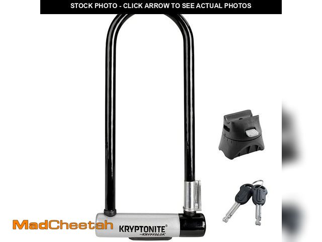 Lot 74-14298902 - Kryptonite Kryptolok Bike U-Lock, Heavy Duty Anti-Theft Bicycle Lock Sold Secure Gold, 12.7mm Long S...