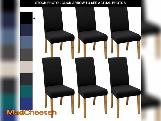 Lot 74-13041254 - Dining Chair Covers, Dining Room Chair Cover Set of 6, Stretch Kitchen Chair Covers, Detachable Wash...