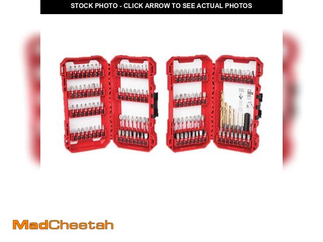 Lot 74-12804545 - Milwaukee SHOCKWAVE Impact Duty Alloy Steel Screw Driver Bit Set (120-Piece) - UNUSED