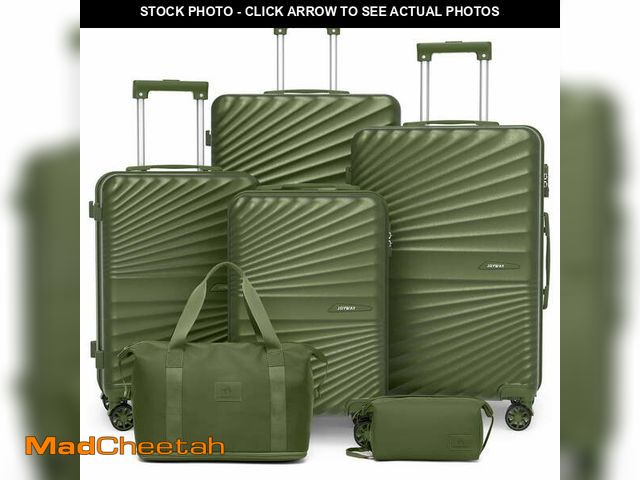 Lot 74-13765153 - Joyway 6 Piece Hardshell Luggage Set with Spinner Wheels TSA Lock and Scratch-Resistant Finish Durab...