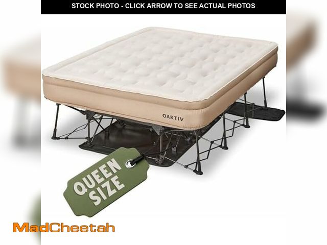 Lot 74-14582009 - Oaktiv Queen Air Mattress with Frame, Self Inflating/Deflating Bed for Adults - PeakRest Blow Up Bed...