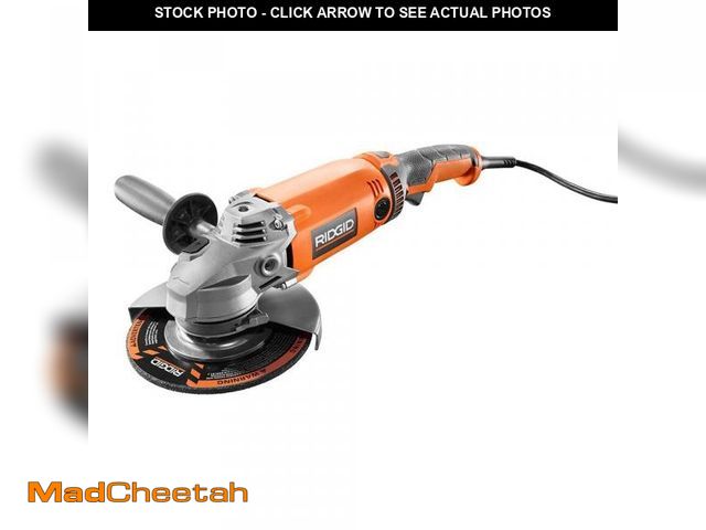 Lot 74-12087006 - (MISSING HANDLE,GUARD,GRINDING WHEEL) RIDGID 15 Amp Corded 7 in. Twist Handle Angle Grinder - USED