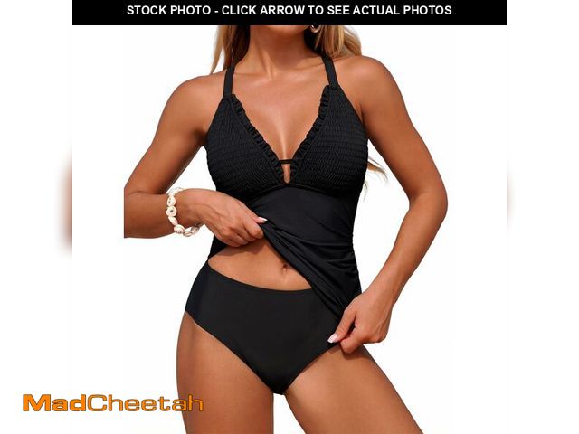 Lot 74-14274635 - ZAFUL Bathing Suit for Women Tummy Control Swimsuits High Waisted Two Piece Tankinis Cute Retro Smoc...