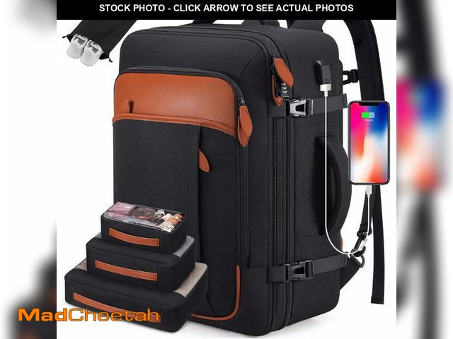 Lot 74-12549151 - UKEIN Travel Backpack for Men &amp; Women Carry On Backpack Flight Approved Expandable 42L Waterproo...
