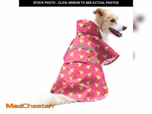 Lot 74-12715197 - NACOCO Large Dog Raincoat Adjustable - Pet Rubber Ducks Yellow Water Proof Clothes Lightweight Rain ...
