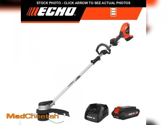 Lot 74-12168198 - ECHO 56V 16 in. Brushless Cordless Battery Straight Shaft String Trimmer with Speed-Feed Head and 2....