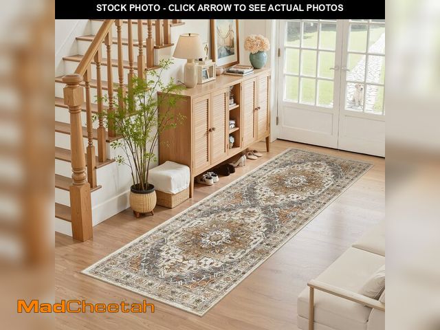 Lot 74-13571746 - Madane Washable Runner Rug - 2x6 Rug Runners for Hallways 6 Feet Non Slip Vintage Kitchen Runner Rug...