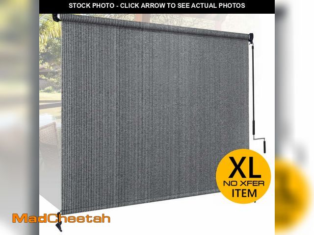 Lot 74-13767113 - Jane Stone Outdoor Roller Shades 7'W x8'H Cordless Roll Up Blinds with Valance, Exterior Shade Cloth...