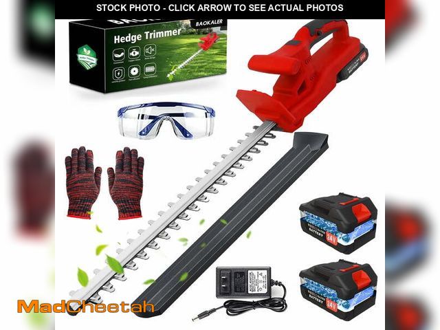 Lot 74-13817992 - (MISSING BATTERIES) BAOKALER 20" Cordless Hedge Trimmer,24V Rechargeable Hedge Cutter with 20" Doubl...
