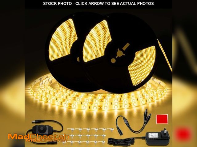 Lot 74-11978711 - GUOTONG 50ft White LED Strip Lights, 6000K Warm White Waterproof Tape Light, 15M 12V Rope Light Stro...