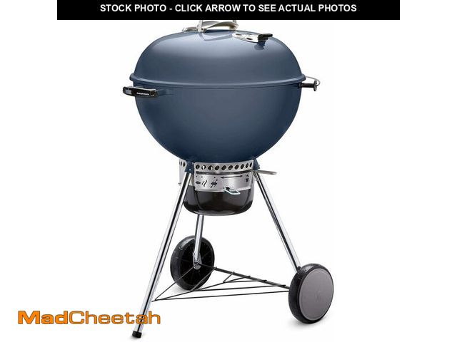 Lot 74-14305985 - Weber Master-Touch Charcoal Grill, 22-Inch, Slate Blue - Premium Outdoor BBQ Grill with Tuck-Away Li...