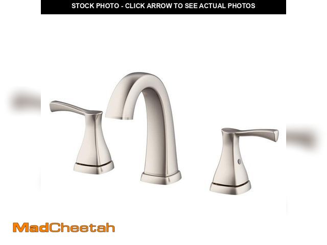 Lot 74-13795741 - Glacier Bay Calandine 8 in. Widespread 2-Handle Bathroom Faucet in Brushed Nickel - UNUSED