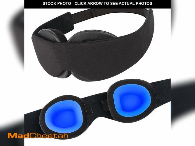 Lot 74-13539228 - 2026 Upgraded Sleep Mask for Dry Eyes, Black - USED