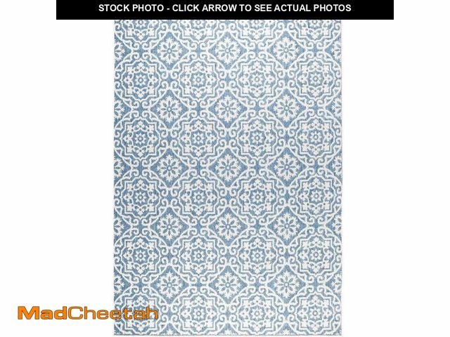 Lot 74-12692965 - Nicole Miller New York Patio Country Julia Transitional Geometric Indoor/Outdoor Area Rug, Blue/Grey...