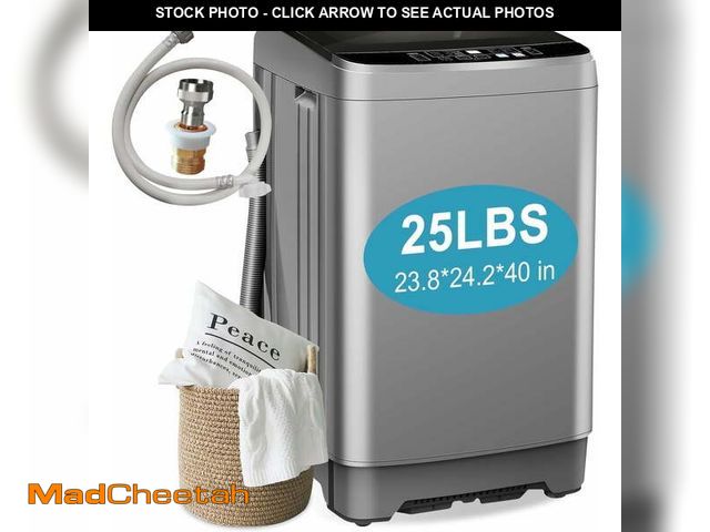 Lot 74-13061104 - Kcpolre Portable Washing Machine, 25 lbs Full Automatic Washer with 10 Programs &amp; 8 Water Levels...