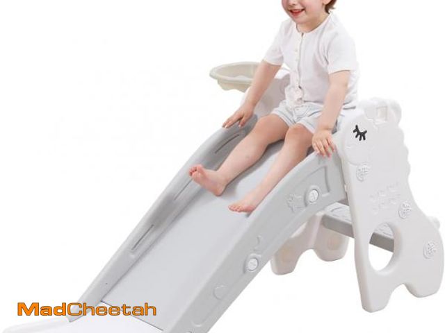 Lot 74-12510555 - Toddler Slide for Kids Indoor Baby with Climber Ball Pit Slide in Pearl White Kids Indoor Freestandi...