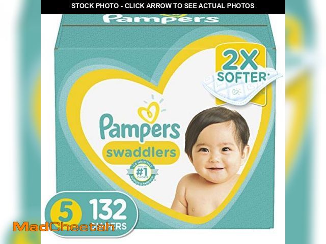 Lot 74-12510409 - Baby Diapers - Swaddlers - Size 5, 132 Count, Ultra Absorbent Disposable Infant Diaper - UNUSED