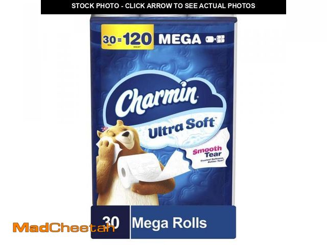 Lot 74-12462853 - Charmin Ultra-Soft Smooth Tear Toilet Paper (30 Mega Rolls) - UNUSED
